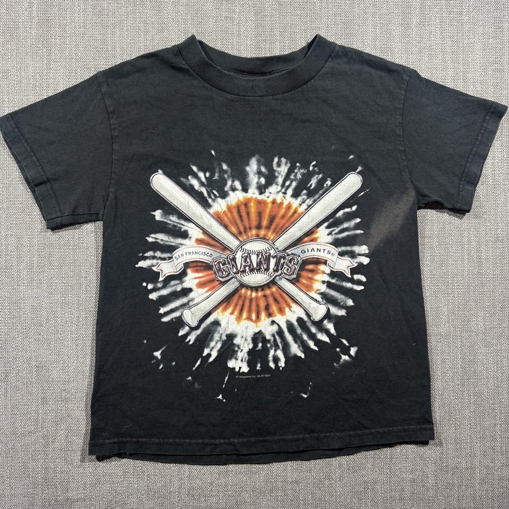 Vintage San‎ Francisco Giants Shirt Boys 8 Black MLB Baseball Lee Sport 2000s